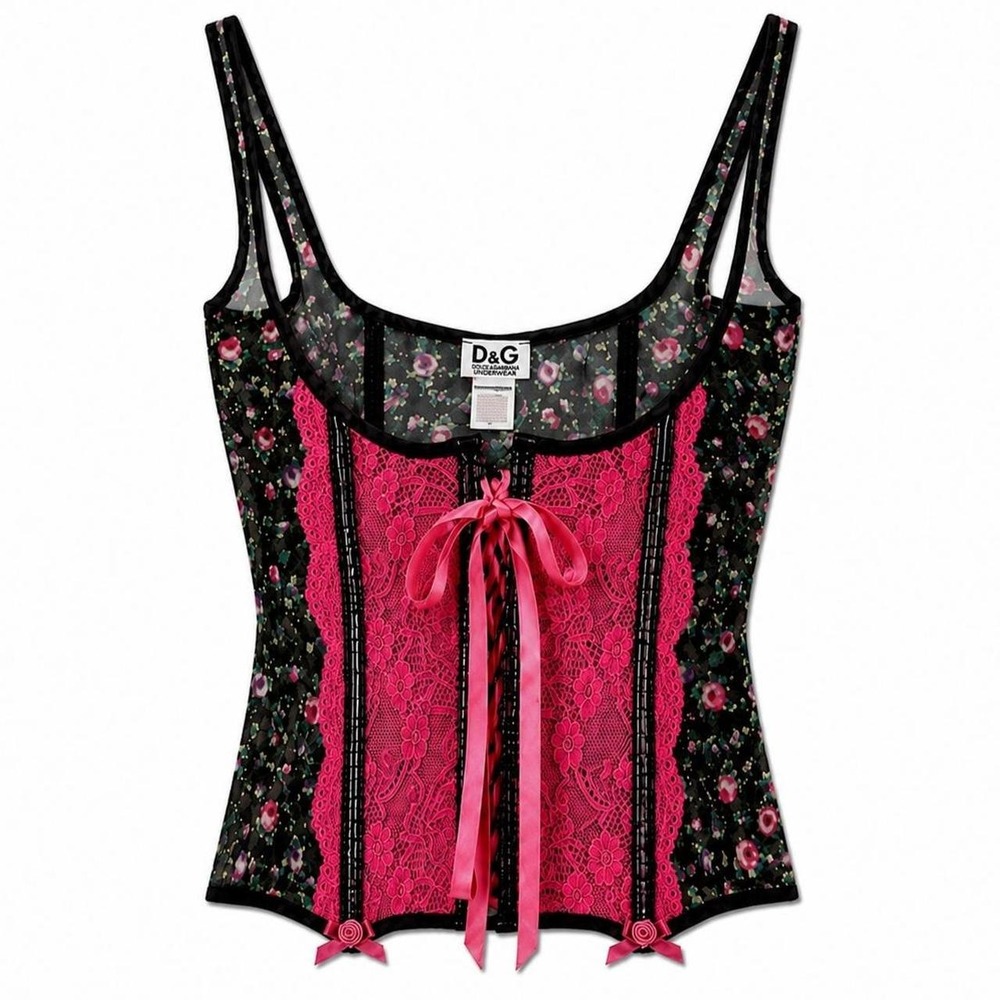 Dolce & Gabbana Vintage Lace Up Corset